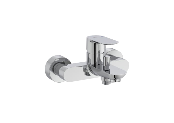 Wall-mounted bath-shower mixer