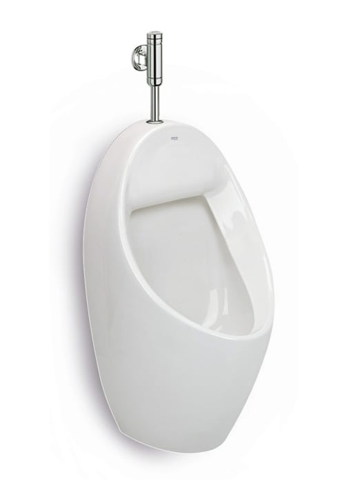 Vitreous china urinal with top inlet