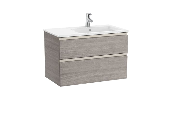Unik (base unit with two drawers and right hand basin)