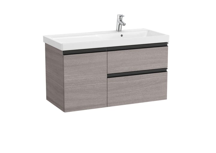 Unik (base unit with two drawers, one door and right hand basin)
