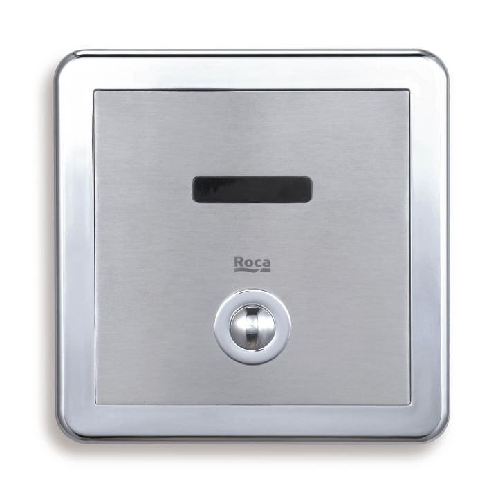 Built-in electronic wc flush valve with manual control