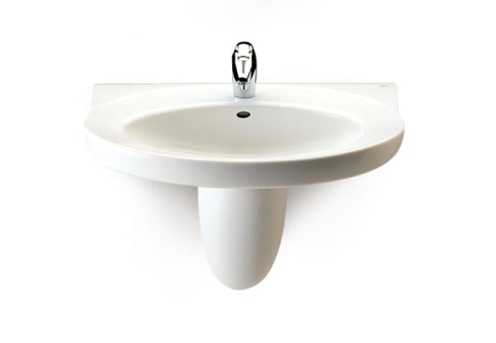 Vitreous china semipedestal for basin