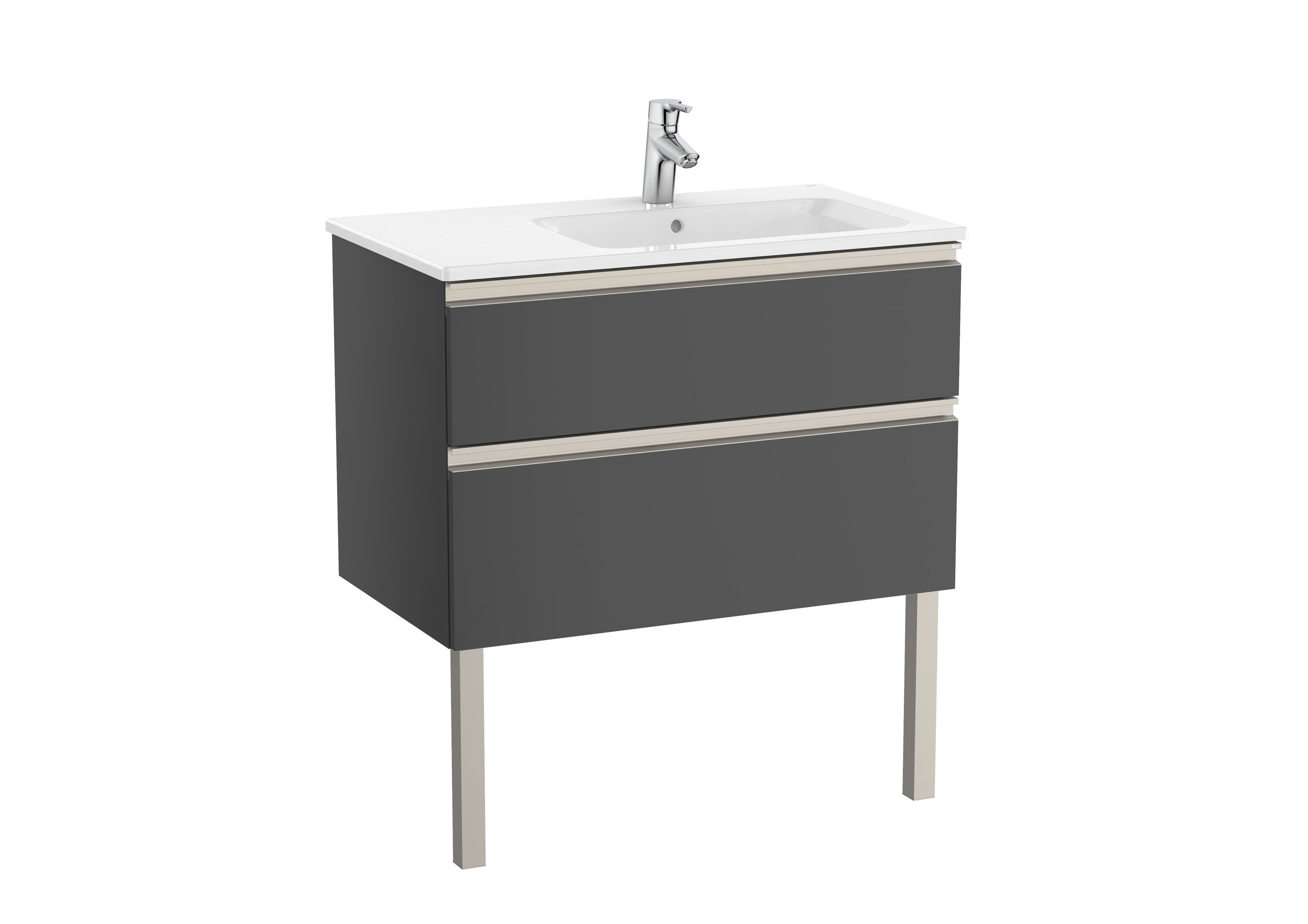 Vanities Gloss Anthracite Grey The Gap A851480153 Roca