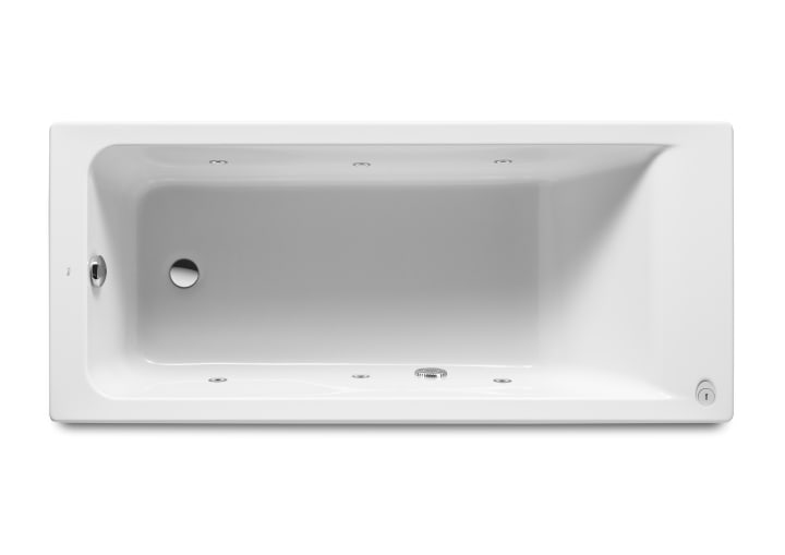 Rectangular acrylic bath with Tonic hydromassage
