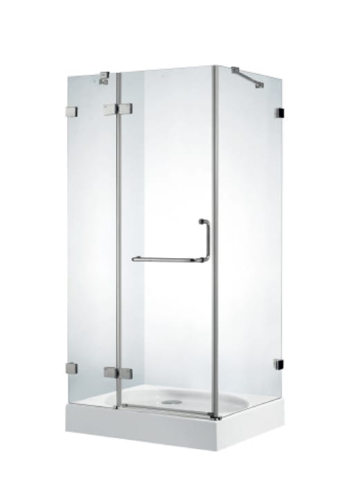 Rectangle hinged shower screen, right hand door opening
