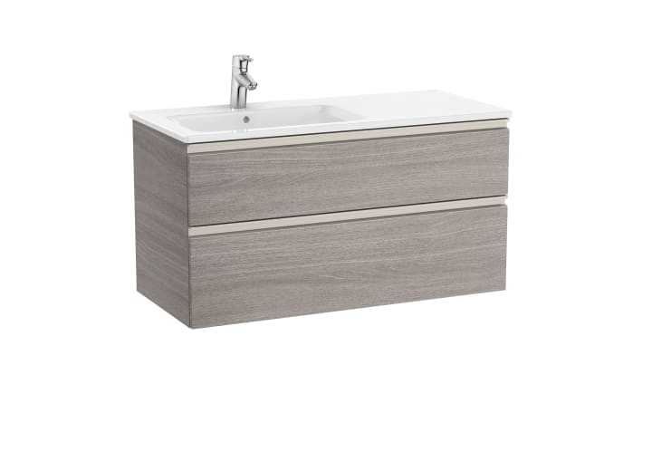 Unik (base unit with two drawers and left hand basin)
