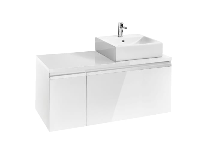 Base unit for over countertop right hand basin
