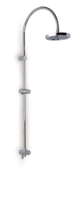 Connectable shower column with round shower head