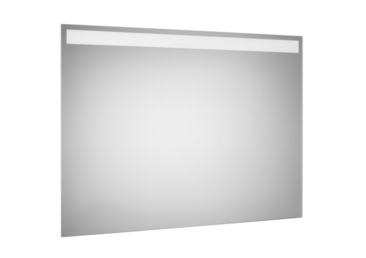 Mirror with upper lighting