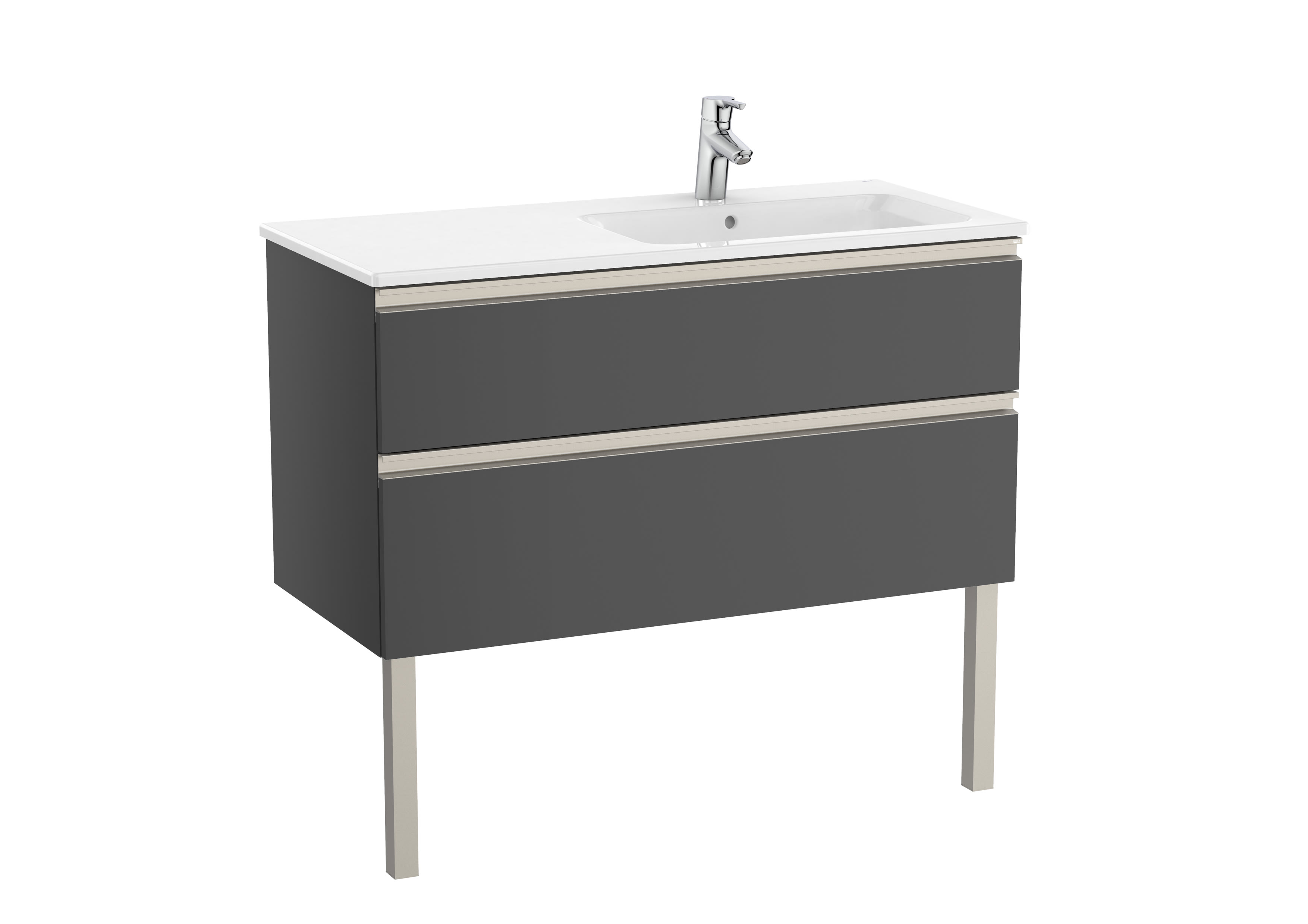 Vanities Gloss Anthracite Grey The Gap A851482153 Roca