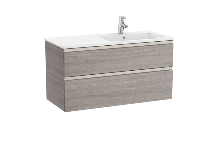 Unik (base unit with two drawers and right hand basin)