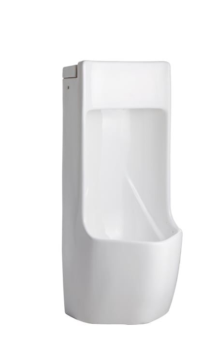 Vitreous china urinal with back inlet