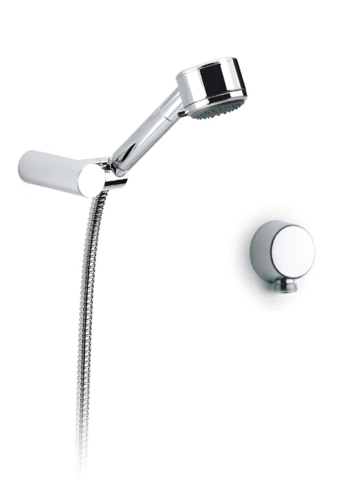Shower set with Moai handshower, 1.70m shower hose, wall bracket and water outlet connection
