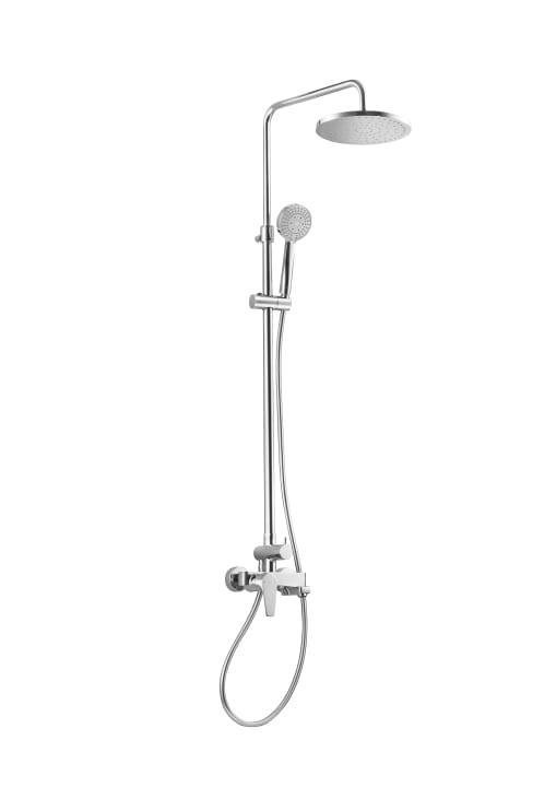 Adjustable shower column with control valve