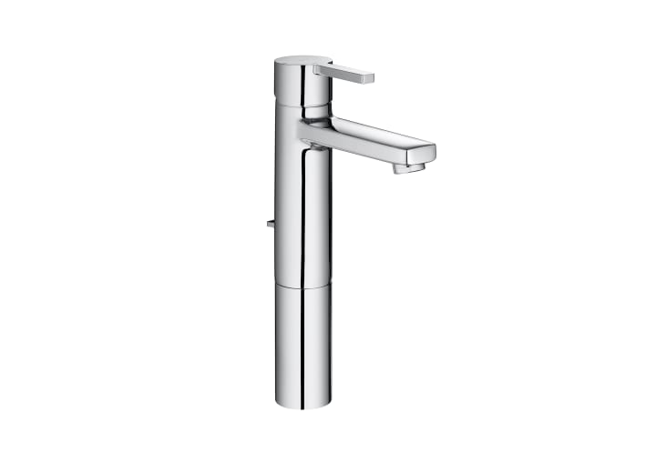 High-neck basin mixer with pop-up waste, Cold Start