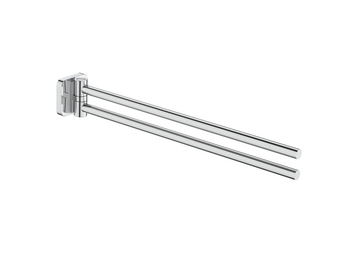 Double swivel towel rail 400 mm
