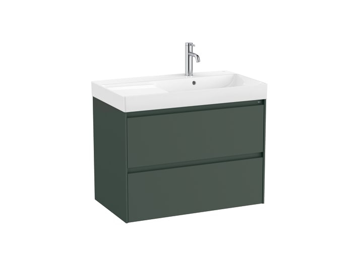 Unik base unit with two drawers and right hand basin