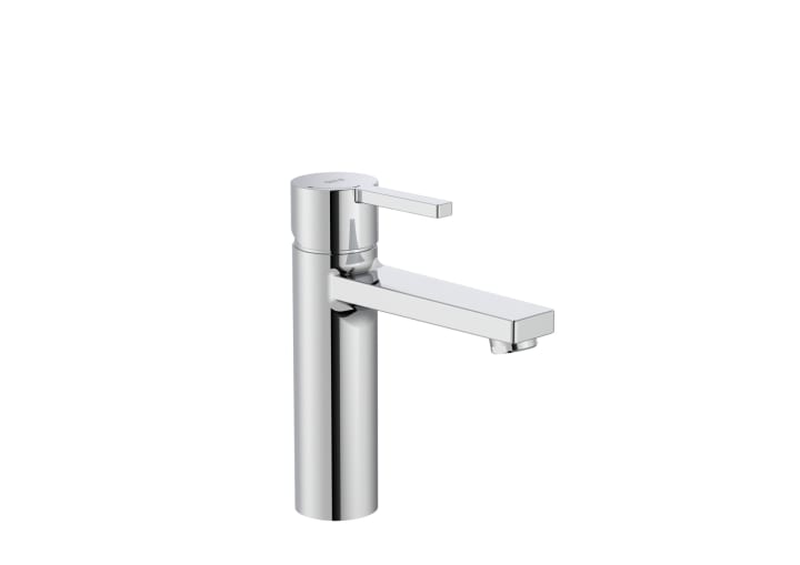 Smooth body basin mixer mezzo with click clack waste, Cold Start