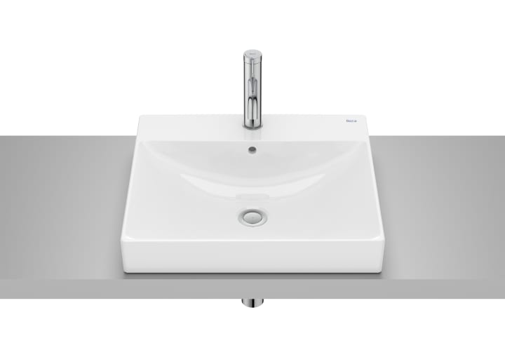 In countertop basin with taphole