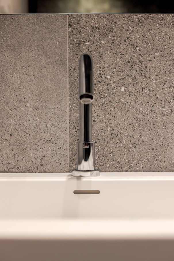 Sustainability is central to The Bridge's identity. Certified BREEAM Excellent, WELL Gold, WELL Health Safety, SmartScore and WiredScore — the first commercial property in Central and Eastern Europe to achieve the latter two. Roca delivered bathroom solutions that adhered to the high-standards of sustainability and echo the building's architectural character. Shared spaces feature water-saving L-30 Electronic faucets with Access wall-hung basins, toilets and grab bars, and client office bathrooms include L-20 Electronic faucets. Refined and timeless, the bathrooms are built for longevity — making Roca the ideal partner for this unique blend of heritage and contemporary design.11