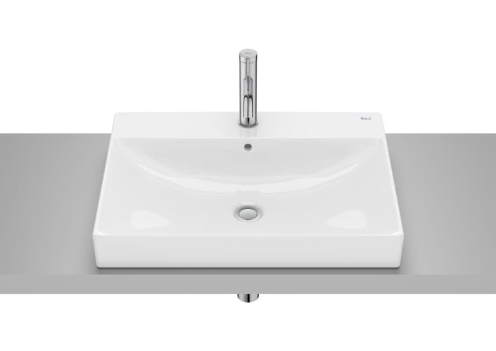 In countertop basin with taphole