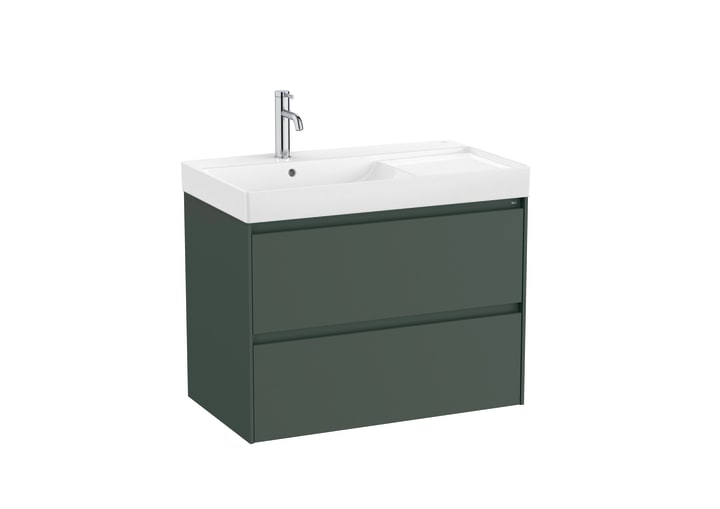 Unik base unit with two drawers and left hand basin