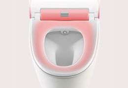 Heated seat with adjustable temperature.