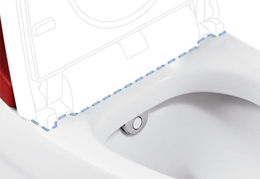 Perfect fit assembly without dirty areas between bowl and In-Wash® technology compartment.